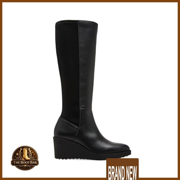 Waterproof Knee-High Boots Treaded Sole Cushioned Insole Chic All-Season Wear - Picture 5 of 7